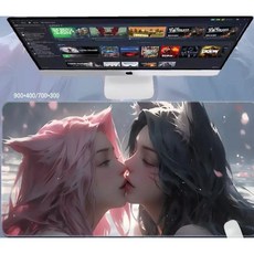 마우스패드 장패드 대형 마우스패드 귀여운 미소녀 섹시한 마우스패드 리그오브레전드 배틀그라운드 발로란트 FPS 게이밍 마우스패드 고감도 천 마우스패드 정밀 컨트롤 마우스패드, 1개, 005
