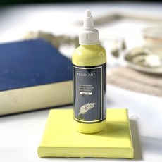 金羽毛 流體顏料 500ml 單瓶裝 台灣製 彩色 螢光 金屬 莫蘭迪 壓克力顏料 手作, 馬卡龍黃, 1個