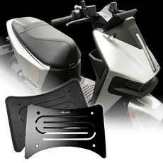 Xilla Gogoro PULSE 鋁合金平面腳踏墊 止滑腳踏板, Gogoro PULSE,時尚黑鋁合金平板+橡膠止滑腳踏墊+工具包