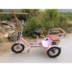 세발 자전거 바구니 어르신 할머니 노인 인력거 어른 바이크, 16인치 핑크 폴딩 핸들 시트형, 16인치 핑크 폴딩 핸들바 시트, 1개