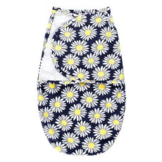 Hudson Baby 유니 베이비 모던 포대기 모던 레인보우 0-3개월, 네이비 데이지