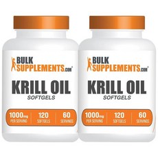 벌크서플먼츠 크릴오일 500mg 소프트젤, 2개, 120정