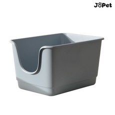 【限時下殺】貓砂盆 圍欄 大尺寸 加深 防濺 超大尺寸 半開放式, 低調灰, 1個