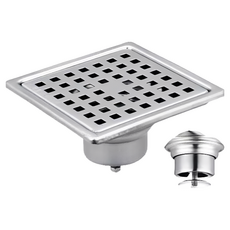【DIY合作社】御品師不鏽鋼防臭地排，多尺寸可選 (10*10 9*9 1吋半 2吋)，附發票，小方孔排水落水頭, 御品師 9*9 地排 (1吋半)