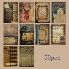JIANQI 요술 실험 재료 종이 장식 일기 앨범 스크랩북 정크 저널 용품 팩당 50 개, 02 A