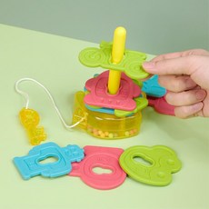 [아페페] 열쇠 자물쇠 말랑이 블록 실꿰기 세트 어린이집교구 소근육발달 KR7852 실꿰기놀이 실꿰기교구