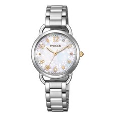 CITIZEN wicca 公主系列櫻花閃耀太陽能手錶 KP6-014-21 附粉色皮錶帶 附提袋