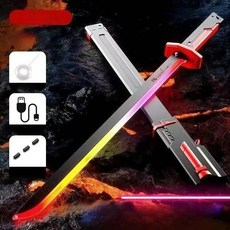 1/2PC광선검 led 스파크광선검 장난감 검 세트 전광석검, 80x4.5x9.5, Red luxury x 2