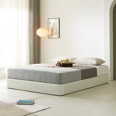 티안 패브릭파운데이션 침대 더블 D+독립매트, 크림