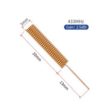 0PCS 433MHZ 9 5MHZ 내장 스프링 안테나 무 지향성 고 이득 무선 카드 라우터 구리 LORA 모듈 코일 공중