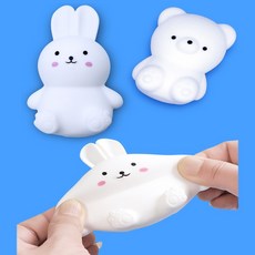 신광 말랑이 모찌 8세 시리즈 곰돌이1p/토끼1P 주물럭토이 촉감놀이, (토끼1P), 토끼1P, 1개