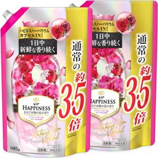 레노아 행복 유연제 앤티 클로즈 & 플로랄 리필 초특대 1485mL × 2개