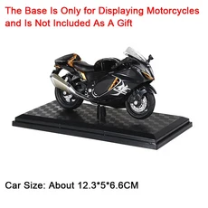 1:18 GSX1000R 하야부사 R1 모델 오토바이 장난감 금속 다이캐스트 전륜 조향 충격 흡수 장식, 01 Hayabusa Black