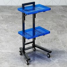 미용 헤어샵 컬러 작업대 미용실트레이 츄레이 실버 마지렐 크림 자연갈색 트리트먼트, 방염크림-파란색 아크릴 카트, 1개, 1L