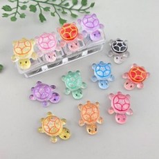 비즈톡 [DC-1-35]데코파츠 키캡파츠 동물파츠 반짝이거북이부착형 19x26mm (랜덤)