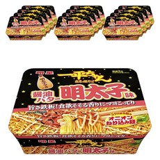 明星食品 一平夜店炒麵 醬油奶油明太子風味 127g, 12入