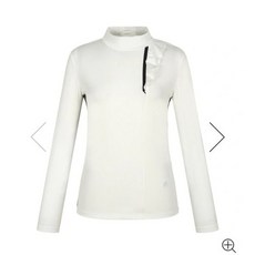 핑 여성 러블반목 카라 긴팔니트티셔츠 121D3TR151_ WH1_YS 225083