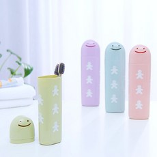 키즈브릭스 곰팡이 방지 통풍이 잘되는 스마일 칫솔 케이스, 혼합색상, 4개