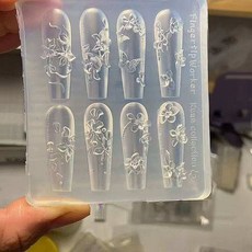 네일 템플릿 1Pc 바다 페르시 체인 뱀 로즈 해골 빈티지 3D 아크릴 금형 아트 장식 DIY 실리콘 ", 옵션07) MJ-077