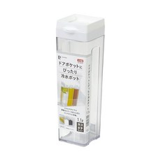 진주 금속 냉수 포트 냉수통 투수 1.1L 타테요코 차 보리차 일본제 화이트 문 주머니에 딱 HB-6705, 1개, 1ml, 상세페이지 참조
