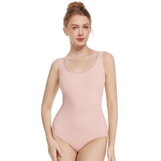 Spoxiyue 여성용 발레 탱크 레오타드 발레 댄스웨어 스쿱넥 바디수트 여성용 팀 베이직 탱크 레오타드 블랙. XS, 미디엄, 발레 핑크