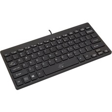 SR 미니 키보드 유선 얇은 조명 78 키 USB 멀티미디어 소형 PC 컴퓨터 노트북용, Wireless, 텐키리스