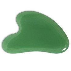YAMHOHO Gua Sha Jade Stone Gua Sha 마사지 도구 얼굴 및 바디 스킨 마사지를 위한 과샤 도구 스파 침술 도구 바디 페이스 목과 눈을 위한 핑크 스, 딥 그린