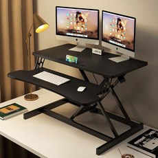 SPEEDBOX 스탠딩 모션데스크 책상높이조절대 컴퓨터 테이블 80*40cm, 블랙