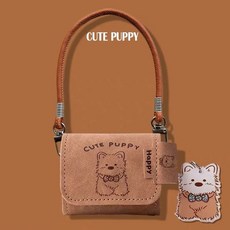 샥즈 오픈닷원 케이스 보호 커버 OpenDots 호환 파우치 Shokz ONE E310, D. 매칭 펜던트가 달린 갈색 KT 고양이 이모티콘, B. Bowtie Puppy Pendant 손을 잡는