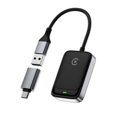 MoKo 아이폰 2025용 무선 CarPlay 어댑터 아이폰 iOS 10+ 및 내장 자동차 플레이가 있는 자동차용 유선 자동차 플레이를 무선 동글로 변환 플러그 앤 플레이, MoKo 아이폰 2025용 무선 CarPlay 어댑터,