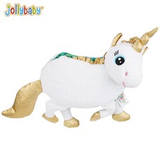 jollybaby兒童布書A5P立體動物造型觸摸書，帶響紙撕不爛玩具，獨角獸/狐狸/奶牛/獅子動物, 獨角獸』