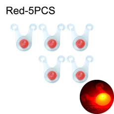 5/10/20/50PCS 방수 LED 텐트 로프 조명 캠핑 사이클링을위한 안전한 글로우 야외 야간 가시성 여행 위험, 16 Red 5PCS