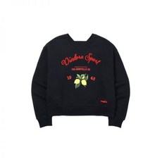 국내매장판 디아도라 레몬 그래픽 크롭 스웻셔츠 우먼 네이비 553282