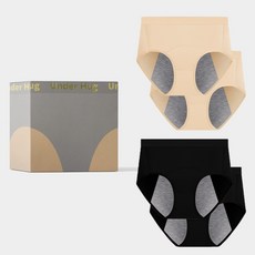 under hug 純棉腺預防衛生內褲4p, 皮膚 2p + 黑色 2P