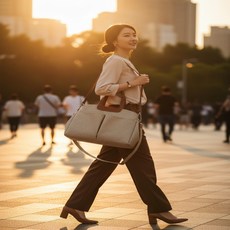 포닉스 기저귀가방 숄더백 대형 유모차걸이 포함 가벼운 육아 가방, 카키