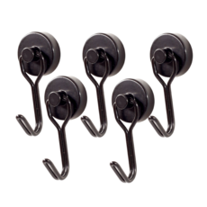 에스에이케이 360도 회전 네오디움 자석걸이 20mm, 5개, 블랙