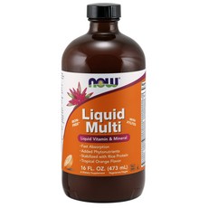 NOW Foods 綜合維他命礦物質液 熱帶橘子口味, 473ml, 1瓶
