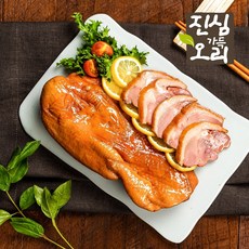 진심가득오리 참나무 훈연 통오리훈제, 1kg, 1개