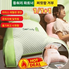 1/1+1 다기능 냉감 테릴렌 허리받이 등베개 시원한 여름용 아이스 쿠션 베개 침실 침대 머리맡에 둘러싼 쿠션 패드 분리 가능한 아이스 빈 패드로 허리 보호
