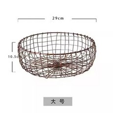 유용한수납공간 간편바스켓 와이어 과일 카운터 주방 옷수납함 그릇 바스켓 빈티지 철제, 1개, C. 대형