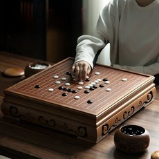 고급 바둑판 세트 원목 기원용 두꺼운 중국 정통 테이블, 바둑판 단일, 1개