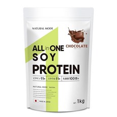 NATURALMODE 소이 단백질 1kg 인공 감미료 미사용 콩 단백질 올인원 1kg 초콜릿 맛, 1개, 1g