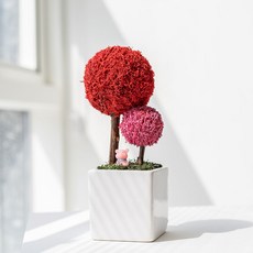 SCANDIAMOSS 親子苔蘚樹花盆, 02_紅色, 1個