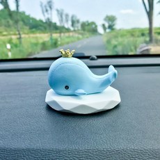 可愛鯨魚造型汽車飾品擺件 新車禮品推薦, 1個, 藍鯨