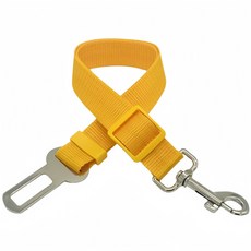 강아지안전벨트 충격방지 강아지 차량용 안전벨트 강아지 여밈 길이 조절 강아지 멜빵, 노란색, 32-62센티미터