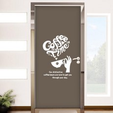 꾸밈 기분 좋은 날 커피타임 현관문 리폼 배경 시트지 + 스티커 cj563-f 세트, 밤브라운(시트지)