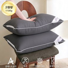 헤르티만 고중량 호텔용 마이크로화이버 향균 베개솜, 1개, 차콜그레이