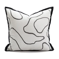 자수 뽀글이 호박 가을 소파 침대 침실 데코레이션 머리맡 쿠션 할로윈, 45*45cm(쿠션커버만), 흰색