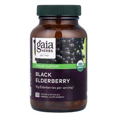 가이아허브 아세롤라 열매를 더한 블랙 엘더베리 베지캡슐 120정, 1개