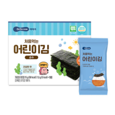 베베쿡 처음 먹는 어린이김, 15g, 2개, 건강한 맛 (순수)